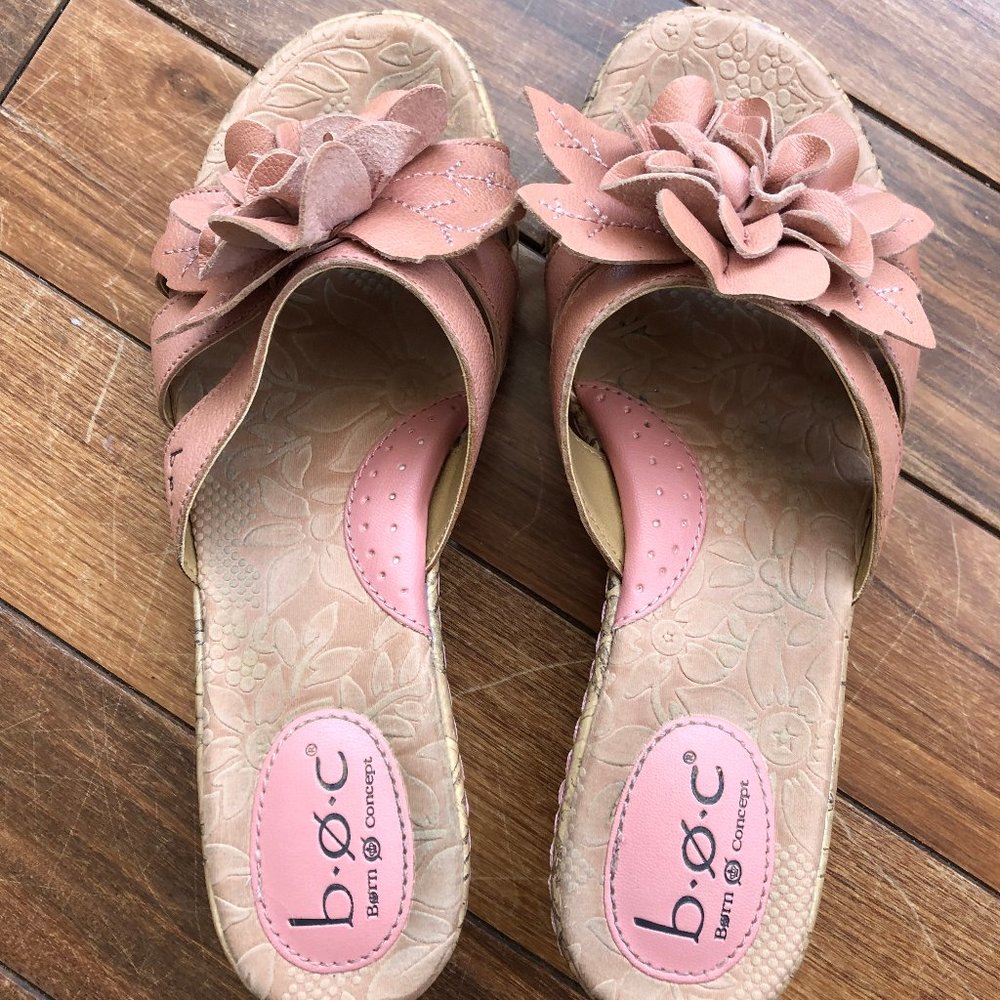 Summer Sale! B.O.C. Leather Sandals with Flower